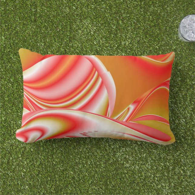 Liefde en Goud Abstract 3D Rainbowart Buitenkussen (Gras)