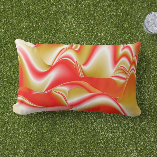 Liefde en Goud Abstract 3D Rainbowart Buitenkussen (Gras)