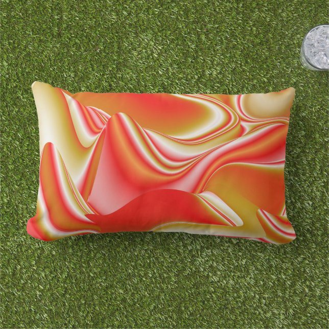 Liefde en Goud Abstract 3D Rainbowart Buitenkussen (Gras)