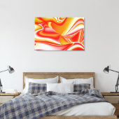 Liefde en Goud Abstract 3D Rainbowart Canvas Afdruk (Insitu (Slaapkamer))