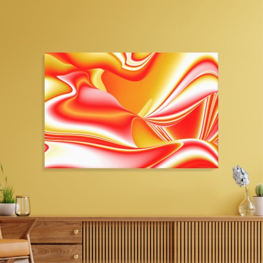 Liefde en Goud Abstract 3D Rainbowart Canvas Afdruk (Insitu (Woonkamer))