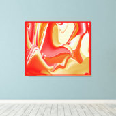 Liefde en Goud Abstract 3D Rainbowart Canvas Afdruk (Insitu (Houten vloer))