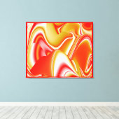 Liefde en Goud Abstract 3D Rainbowart Canvas Afdruk (Insitu (Houten vloer))