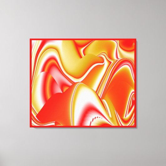 Liefde en Goud Abstract 3D Rainbowart Canvas Afdruk (Voorkant)