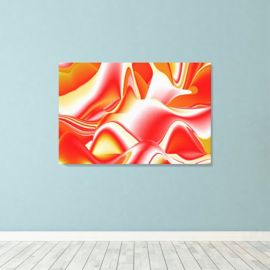 Liefde en Goud Abstract 3D Rainbowart Canvas Afdruk (Insitu (Houten vloer))
