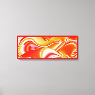 Liefde en Goud Abstract 3D Rainbowart Canvas Afdruk