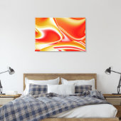 Liefde en Goud Abstract 3D Rainbowart Canvas Afdruk (Insitu (Slaapkamer))