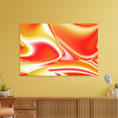 Liefde en Goud Abstract 3D Rainbowart Canvas Afdruk (Insitu (Woonkamer))
