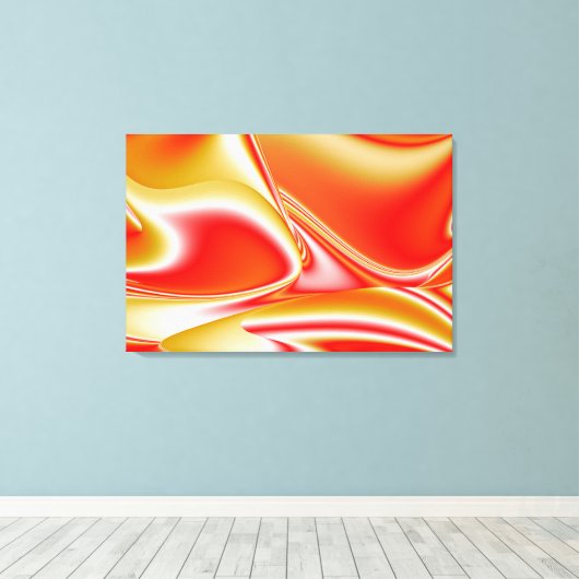 Liefde en Goud Abstract 3D Rainbowart Canvas Afdruk (Insitu (Houten vloer))