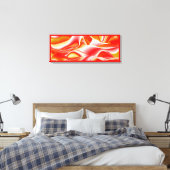 Liefde en Goud Abstract 3D Rainbowart Canvas Afdruk (Insitu (Slaapkamer))