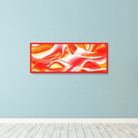 Liefde en Goud Abstract 3D Rainbowart Canvas Afdruk (Insitu (Houten vloer))