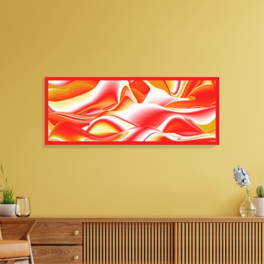 Liefde en Goud Abstract 3D Rainbowart Canvas Afdruk (Insitu (Woonkamer))