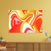 Liefde en Goud Abstract 3D Rainbowart Canvas Afdruk (Insitu (Woonkamer))