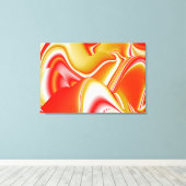 Liefde en Goud Abstract 3D Rainbowart Canvas Afdruk (Insitu (Houten vloer))