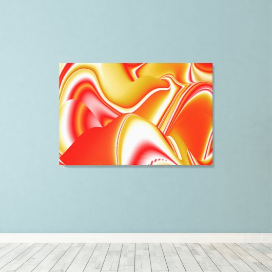Liefde en Goud Abstract 3D Rainbowart Canvas Afdruk (Insitu (Houten vloer))