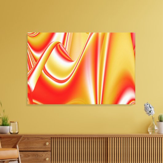 Liefde en Goud Abstract 3D Rainbowart Canvas Afdruk (Insitu (Woonkamer))