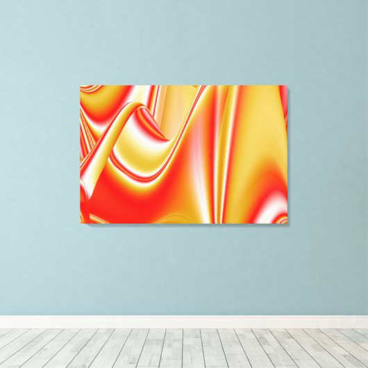 Liefde en Goud Abstract 3D Rainbowart Canvas Afdruk (Insitu (Houten vloer))