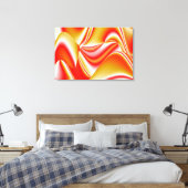 Liefde en Goud Abstract 3D Rainbowart Canvas Afdruk (Insitu (Slaapkamer))