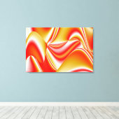 Liefde en Goud Abstract 3D Rainbowart Canvas Afdruk (Insitu (Houten vloer))