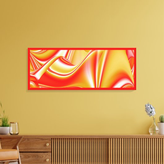 Liefde en Goud Abstract 3D Rainbowart Canvas Afdruk (Insitu (Woonkamer))