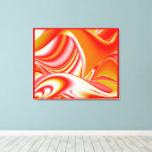 Liefde en Goud Abstract 3D Rainbowart Canvas Afdruk (Insitu (Houten vloer))