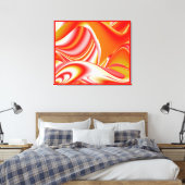 Liefde en Goud Abstract 3D Rainbowart Canvas Afdruk (Insitu (Slaapkamer))