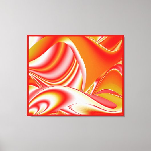 Liefde en Goud Abstract 3D Rainbowart Canvas Afdruk (Voorkant)