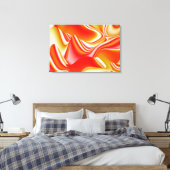 Liefde en Goud Abstract 3D Rainbowart Canvas Afdruk (Insitu (Slaapkamer))