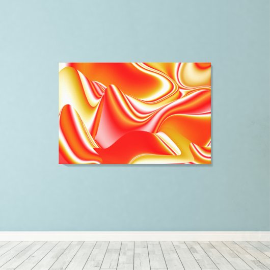 Liefde en Goud Abstract 3D Rainbowart Canvas Afdruk (Insitu (Houten vloer))