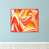 Liefde en Goud Abstract 3D Rainbowart Canvas Afdruk (Insitu (Houten vloer))