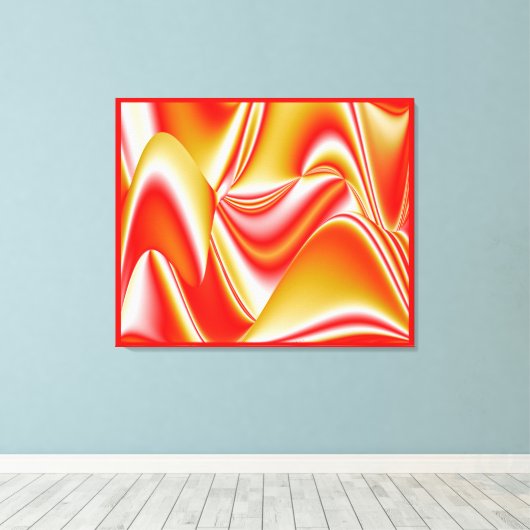 Liefde en Goud Abstract 3D Rainbowart Canvas Afdruk (Insitu (Houten vloer))