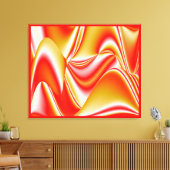 Liefde en Goud Abstract 3D Rainbowart Canvas Afdruk (Insitu (Woonkamer))