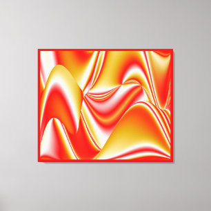 Liefde en Goud Abstract 3D Rainbowart Canvas Afdruk