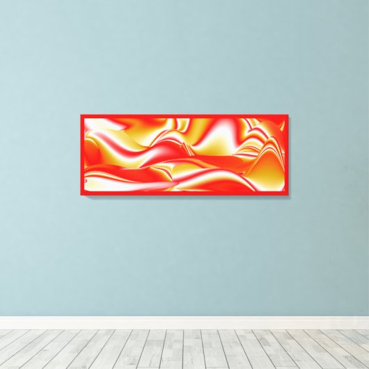Liefde en Goud Abstract 3D Rainbowart Canvas Afdruk (Insitu (Houten vloer))