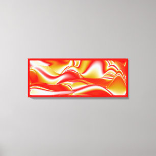 Liefde en Goud Abstract 3D Rainbowart Canvas Afdruk
