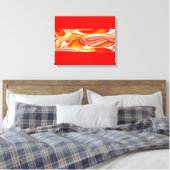 Liefde en Goud Abstract 3D Rainbowart Canvas Afdruk (Insitu (Slaapkamer))