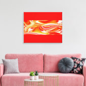 Liefde en Goud Abstract 3D Rainbowart Canvas Afdruk (Insitu (Woonkamer))