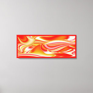 Liefde en Goud Abstract 3D Rainbowart Canvas Afdruk