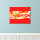 Liefde en Goud Abstract 3D Rainbowart Canvas Afdruk (Insitu (Houten vloer))