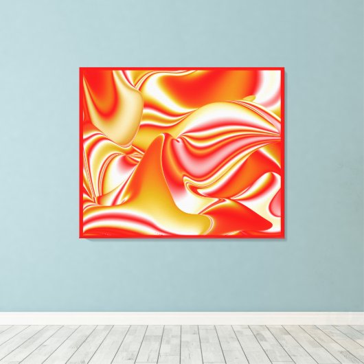 Liefde en Goud Abstract 3D Rainbowart Canvas Afdruk (Insitu (Houten vloer))