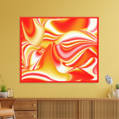 Liefde en Goud Abstract 3D Rainbowart Canvas Afdruk (Insitu (Woonkamer))