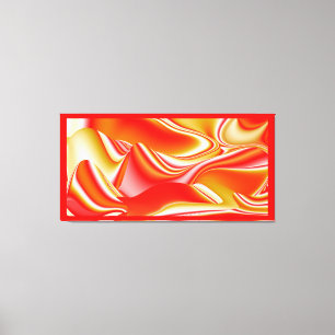 Liefde en Goud Abstract 3D Rainbowart Canvas Afdruk