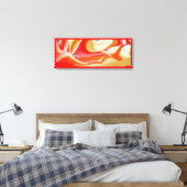 Liefde en Goud Abstract 3D Rainbowart Canvas Afdruk (Insitu (Slaapkamer))