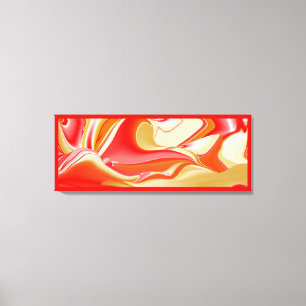 Liefde en Goud Abstract 3D Rainbowart Canvas Afdruk