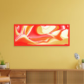 Liefde en Goud Abstract 3D Rainbowart Canvas Afdruk (Insitu (Woonkamer))
