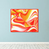 Liefde en Goud Abstract 3D Rainbowart Canvas Afdruk (Insitu (Houten vloer))