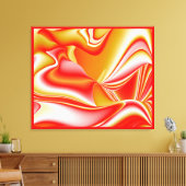 Liefde en Goud Abstract 3D Rainbowart Canvas Afdruk (Insitu (Woonkamer))