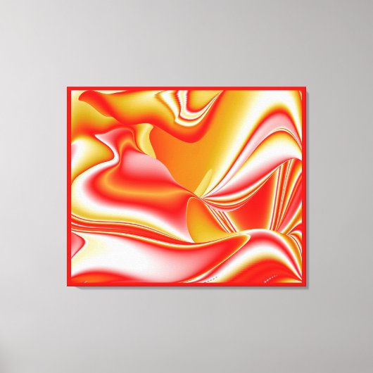 Liefde en Goud Abstract 3D Rainbowart Canvas Afdruk (Voorkant)