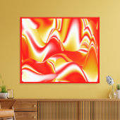 Liefde en Goud Abstract 3D Rainbowart Canvas Afdruk (Insitu (Woonkamer))