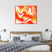 Liefde en Goud Abstract 3D Rainbowart Canvas Afdruk (Insitu (Slaapkamer))